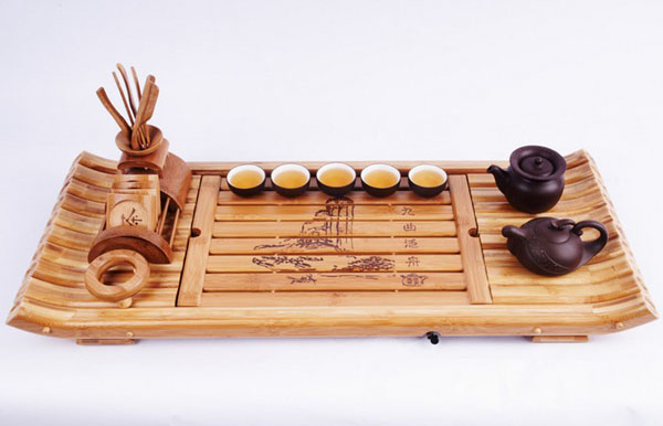 竹茶具，精美竹茶盤